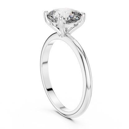 Round Solitaire Lab Grown Diamond Ring
