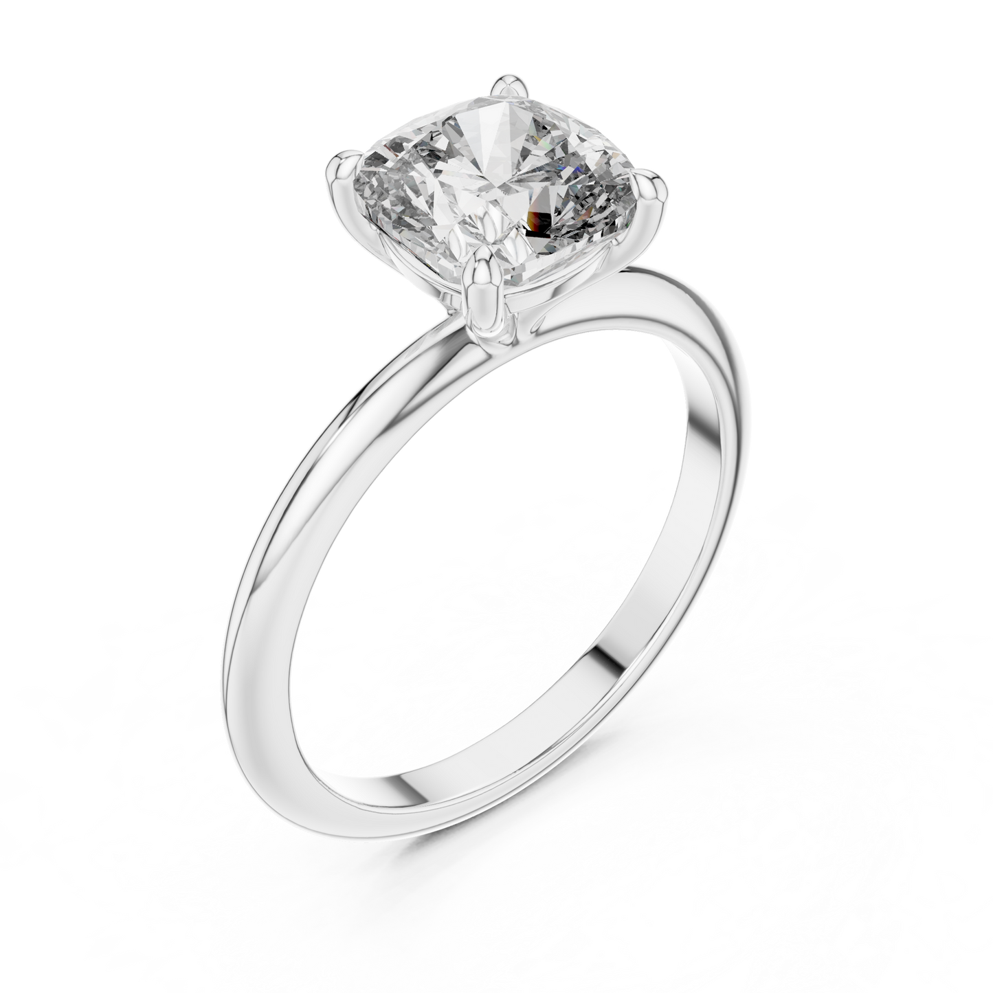 Round Solitaire Lab Grown Diamond Ring