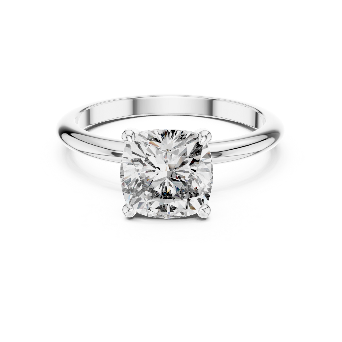 Round Solitaire Lab Grown Diamond Ring
