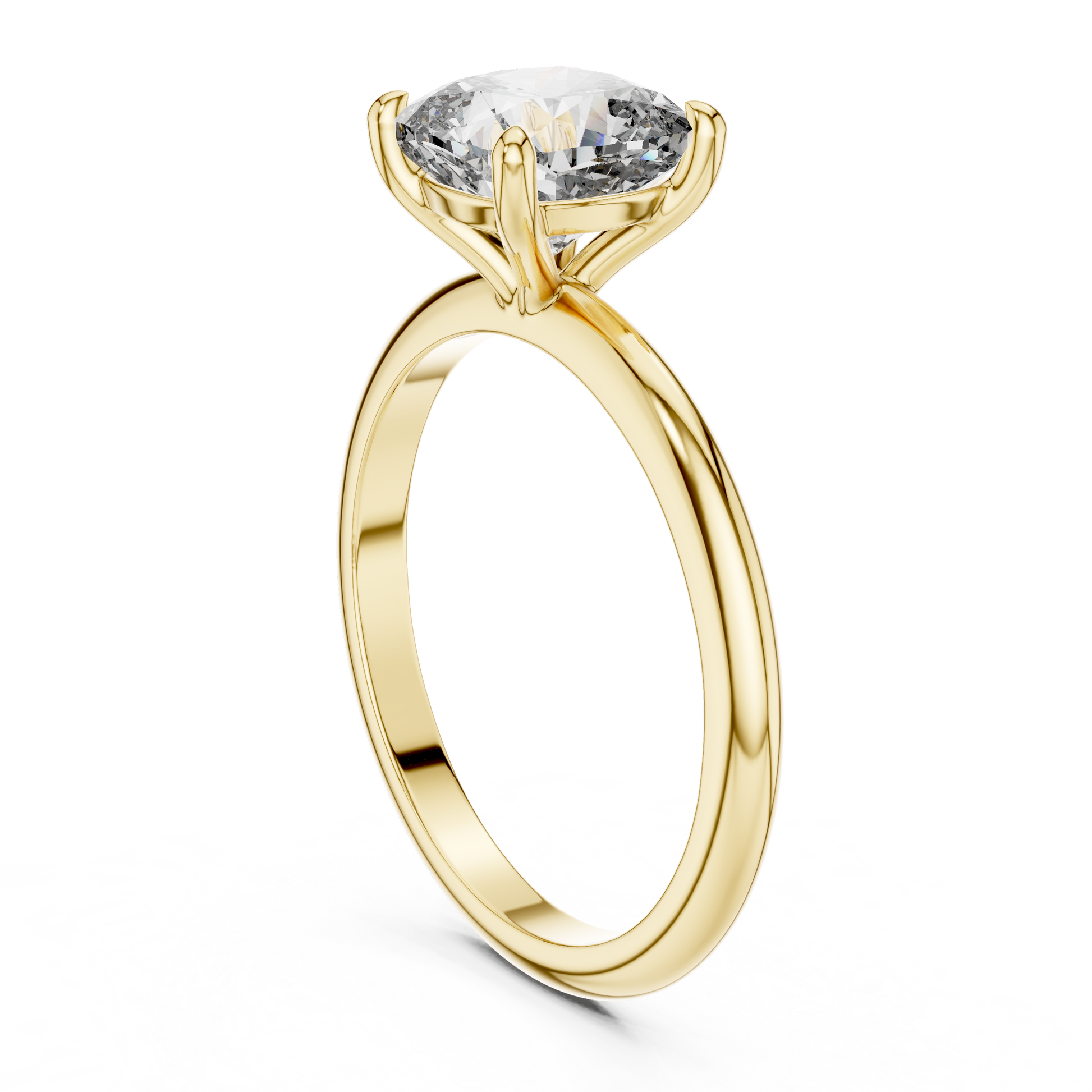Round Solitaire Lab Grown Diamond Ring