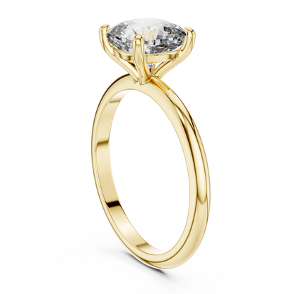 Round Solitaire Lab Grown Diamond Ring