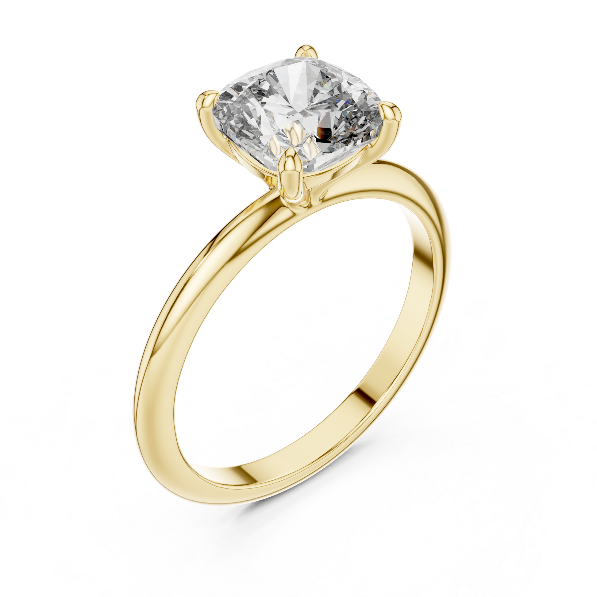 Round Solitaire Lab Grown Diamond Ring