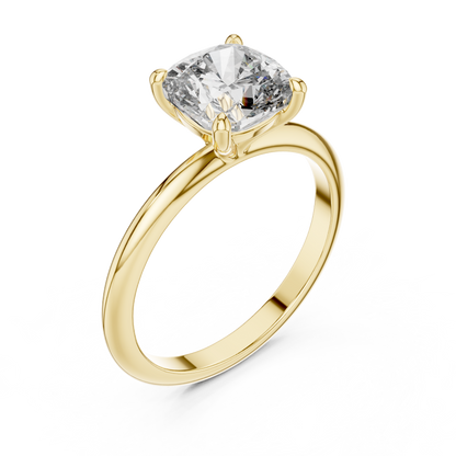 Round Solitaire Lab Grown Diamond Ring