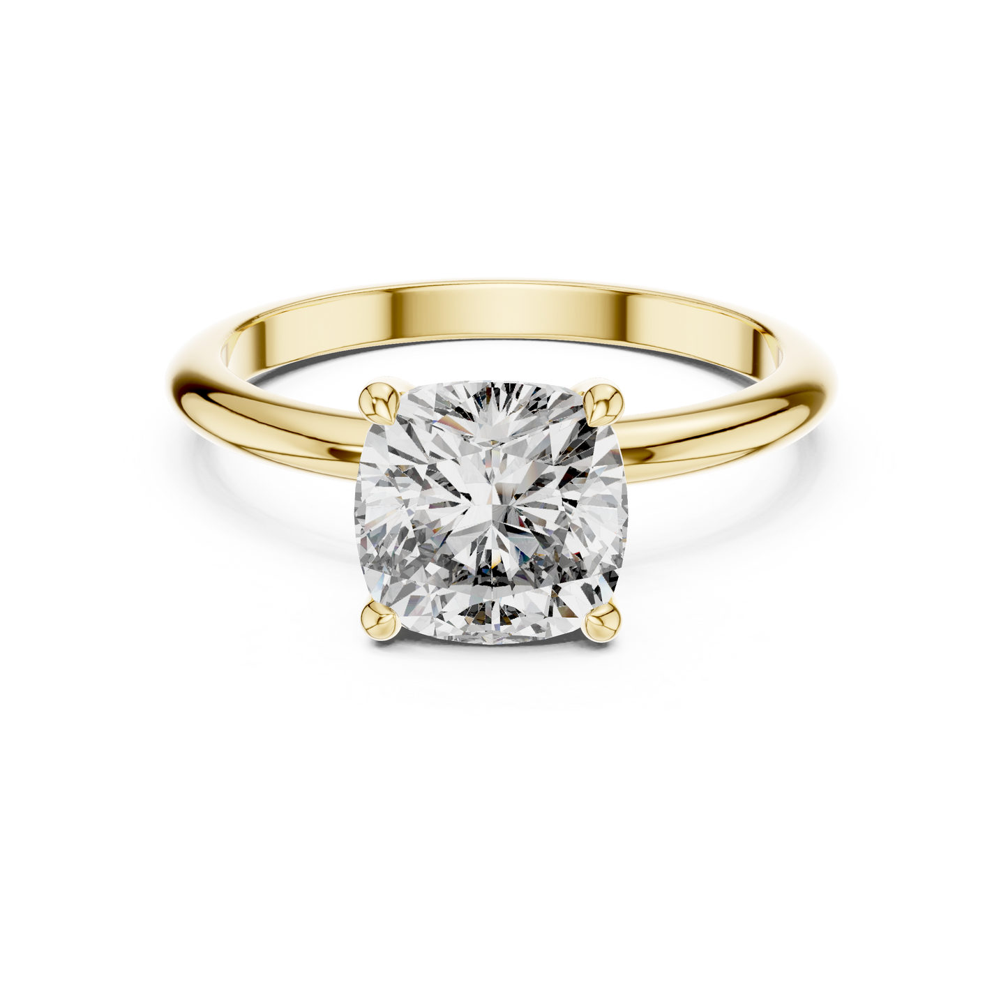 Round Solitaire Lab Grown Diamond Ring