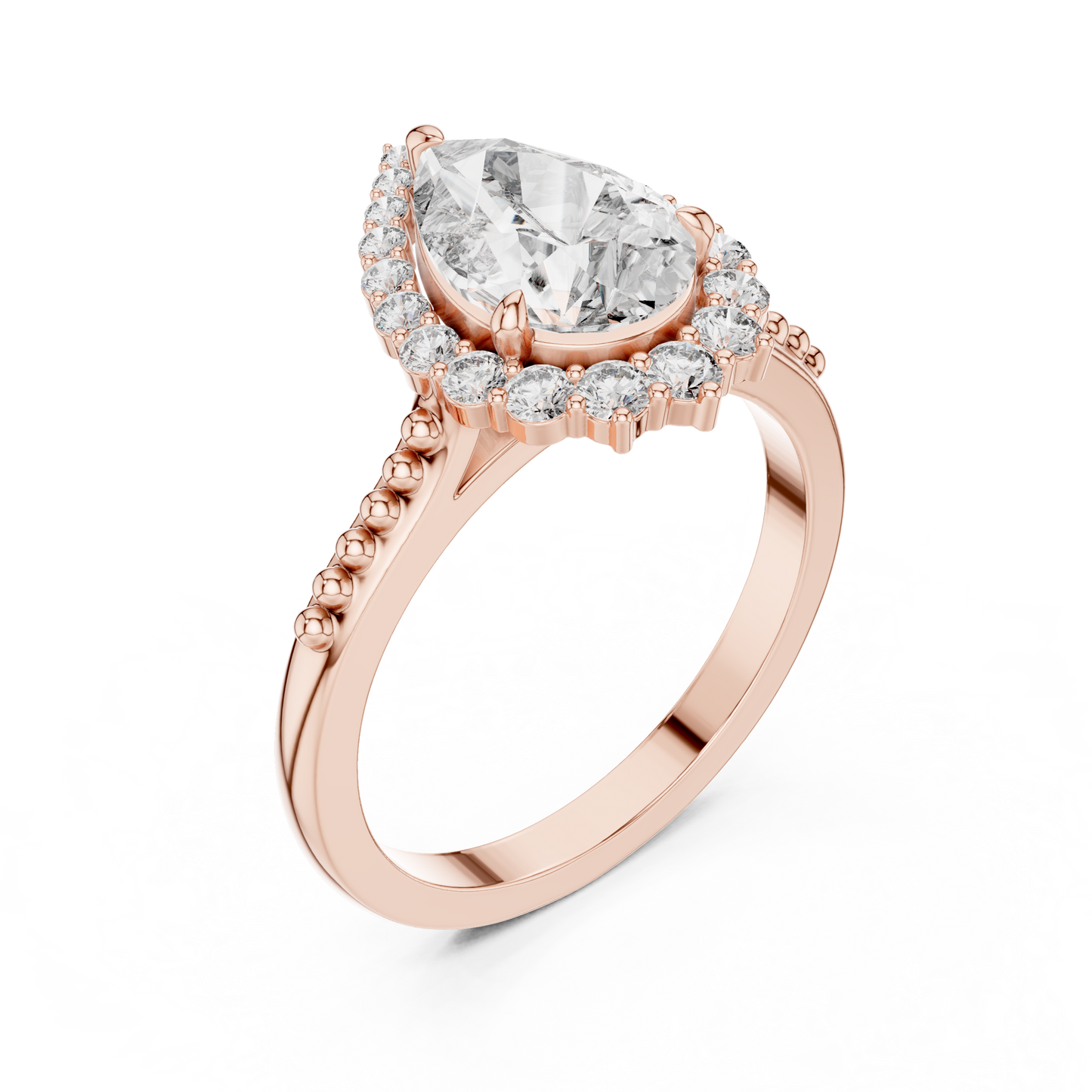 Round Halo Lab Grown Diamond Ring