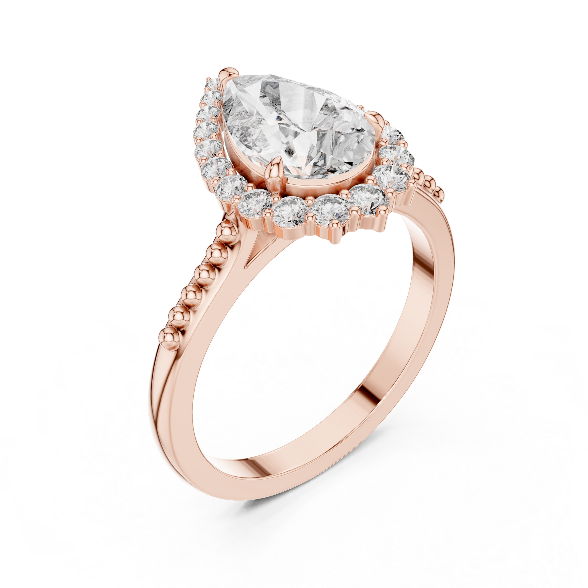 Round Halo Lab Grown Diamond Ring