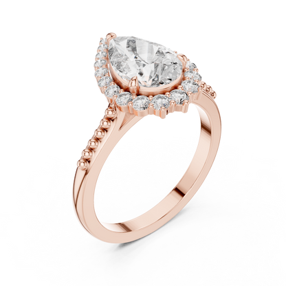 Round Halo Lab Grown Diamond Ring