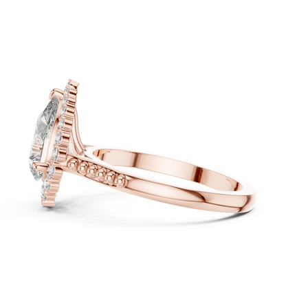 Round Halo Lab Grown Diamond Ring