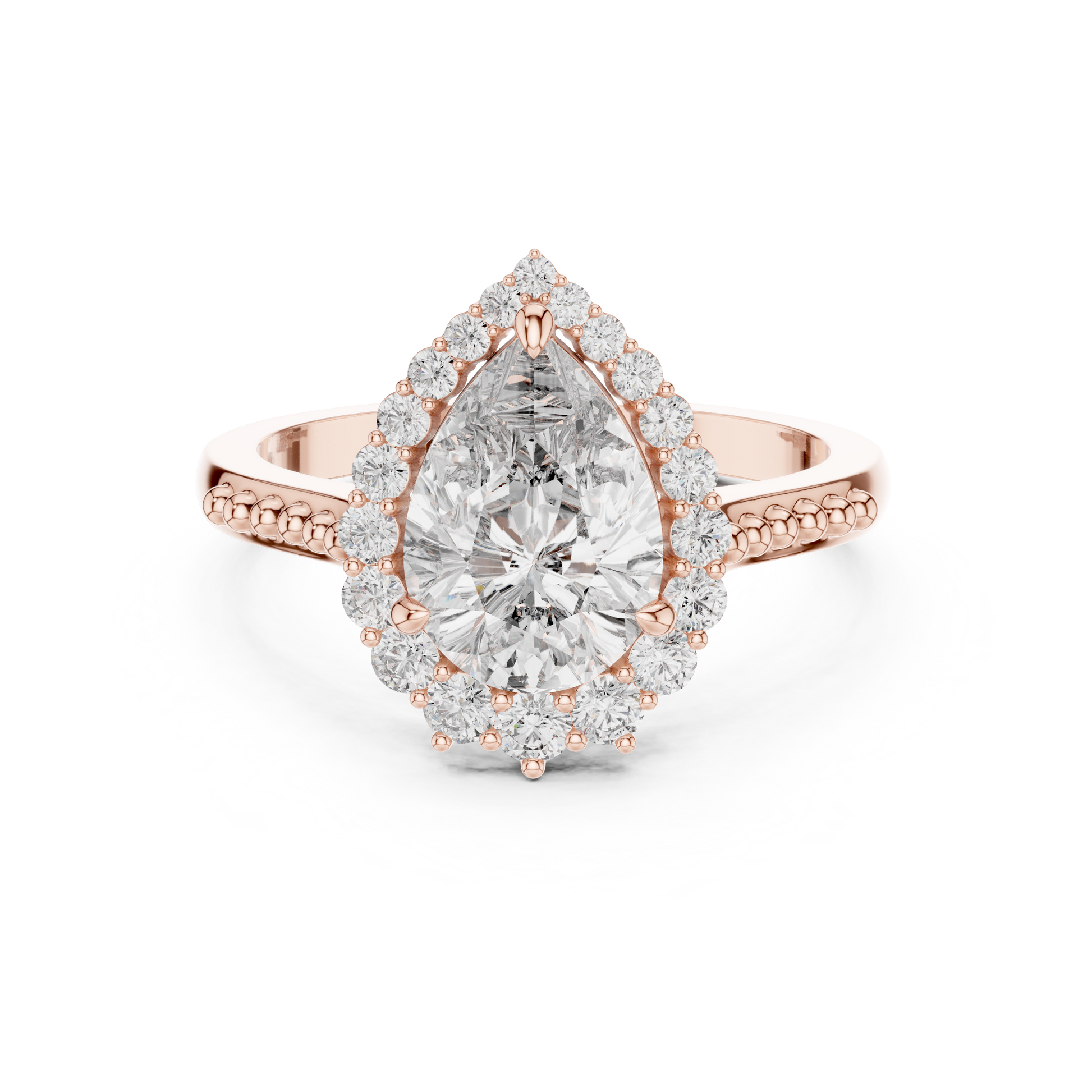 Round Halo Lab Grown Diamond Ring