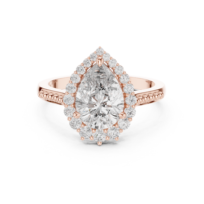 Round Halo Lab Grown Diamond Ring