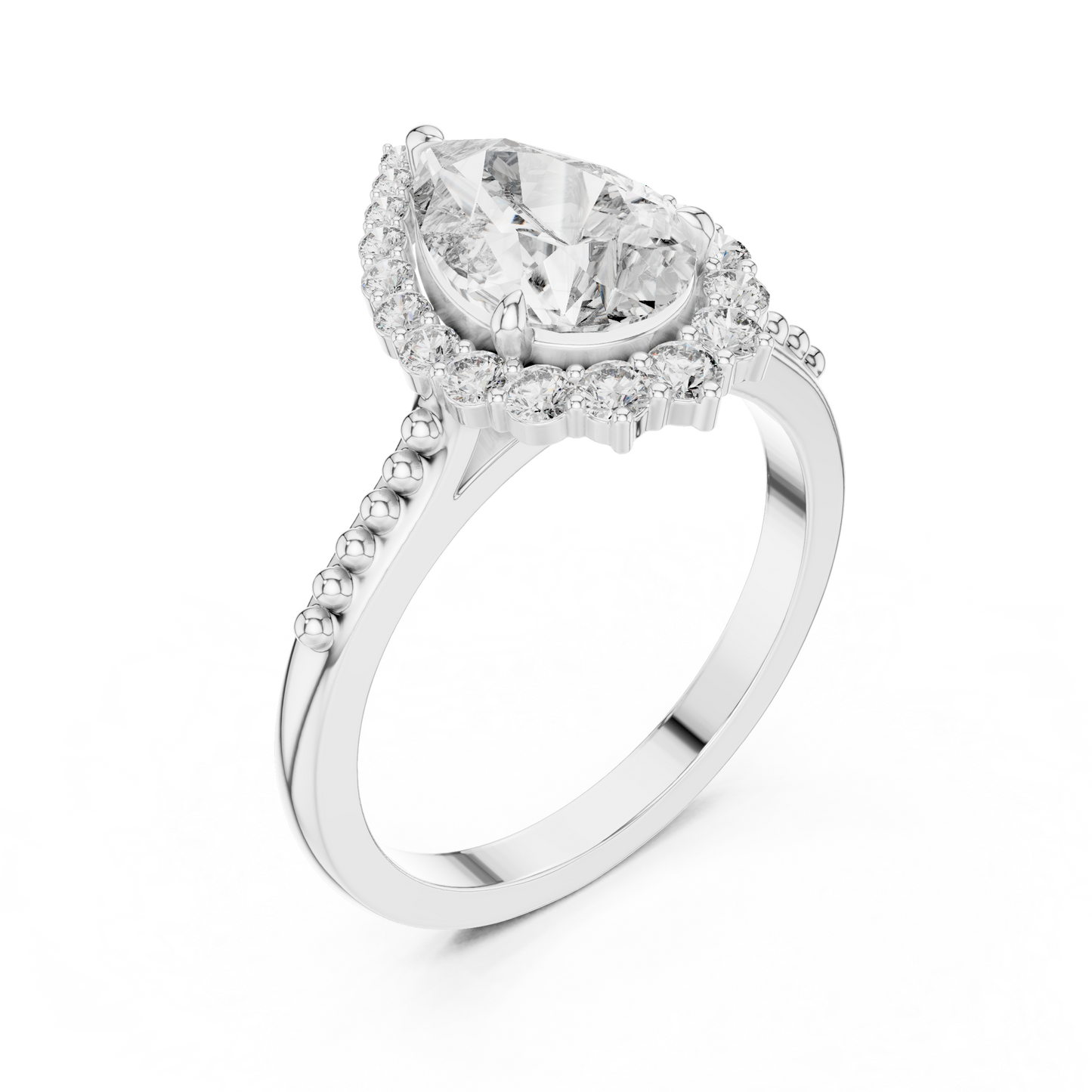 Round Halo Lab Grown Diamond Ring