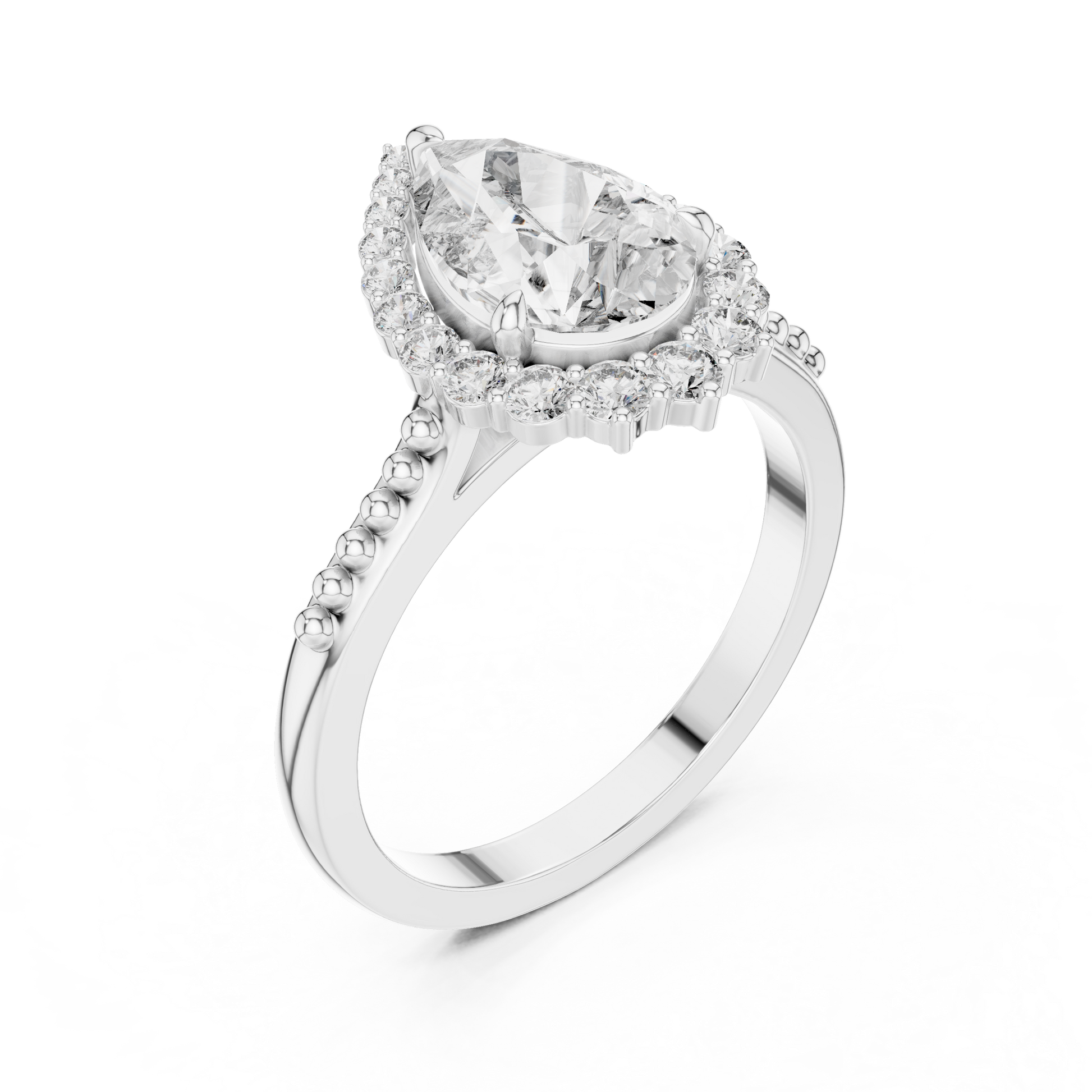 Round Halo Lab Grown Diamond Ring