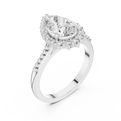 Round Halo Lab Grown Diamond Ring