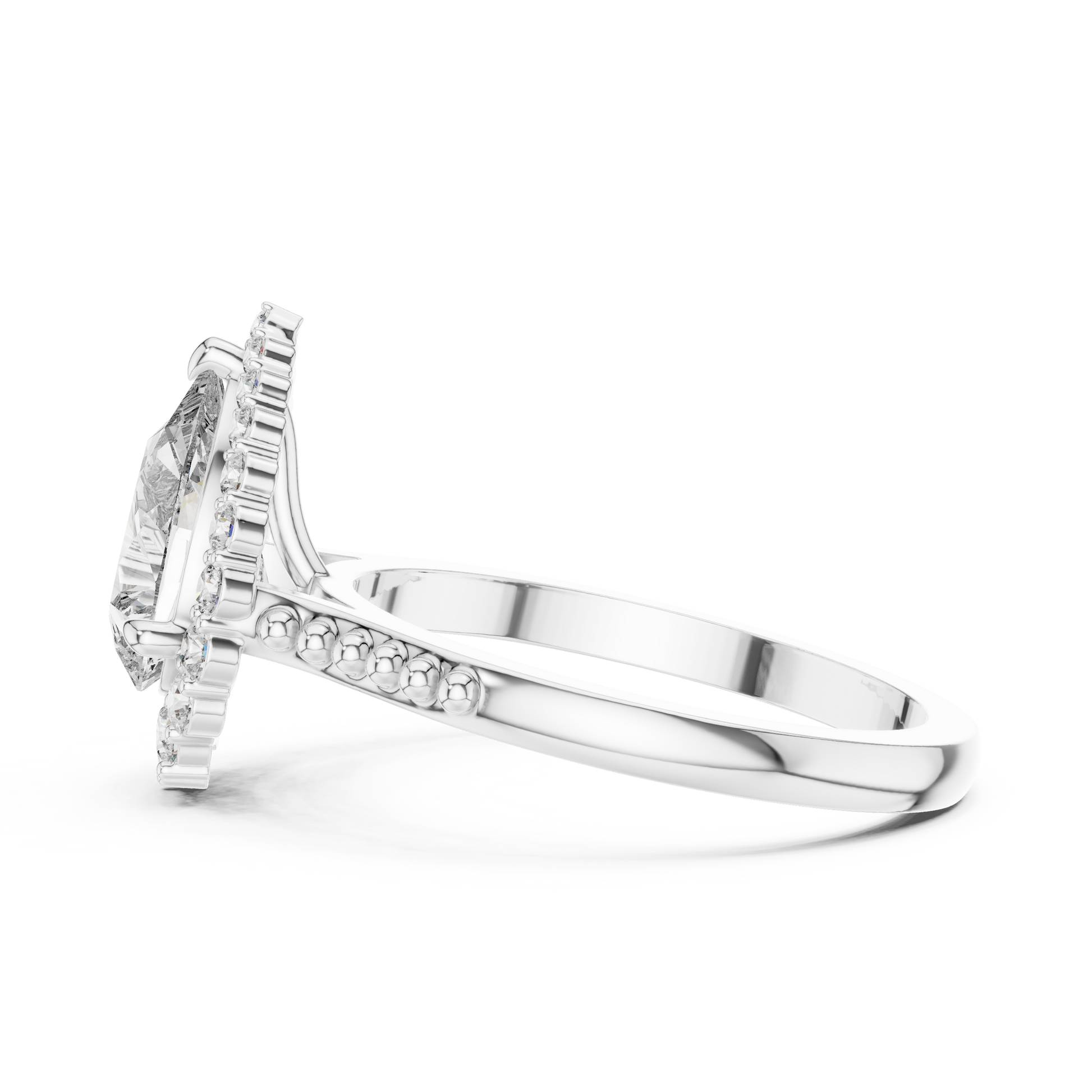 Round Halo Lab Grown Diamond Ring