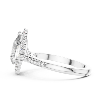 Round Halo Lab Grown Diamond Ring