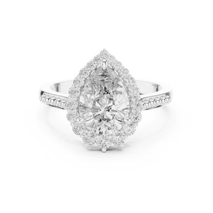 Round Halo Lab Grown Diamond Ring