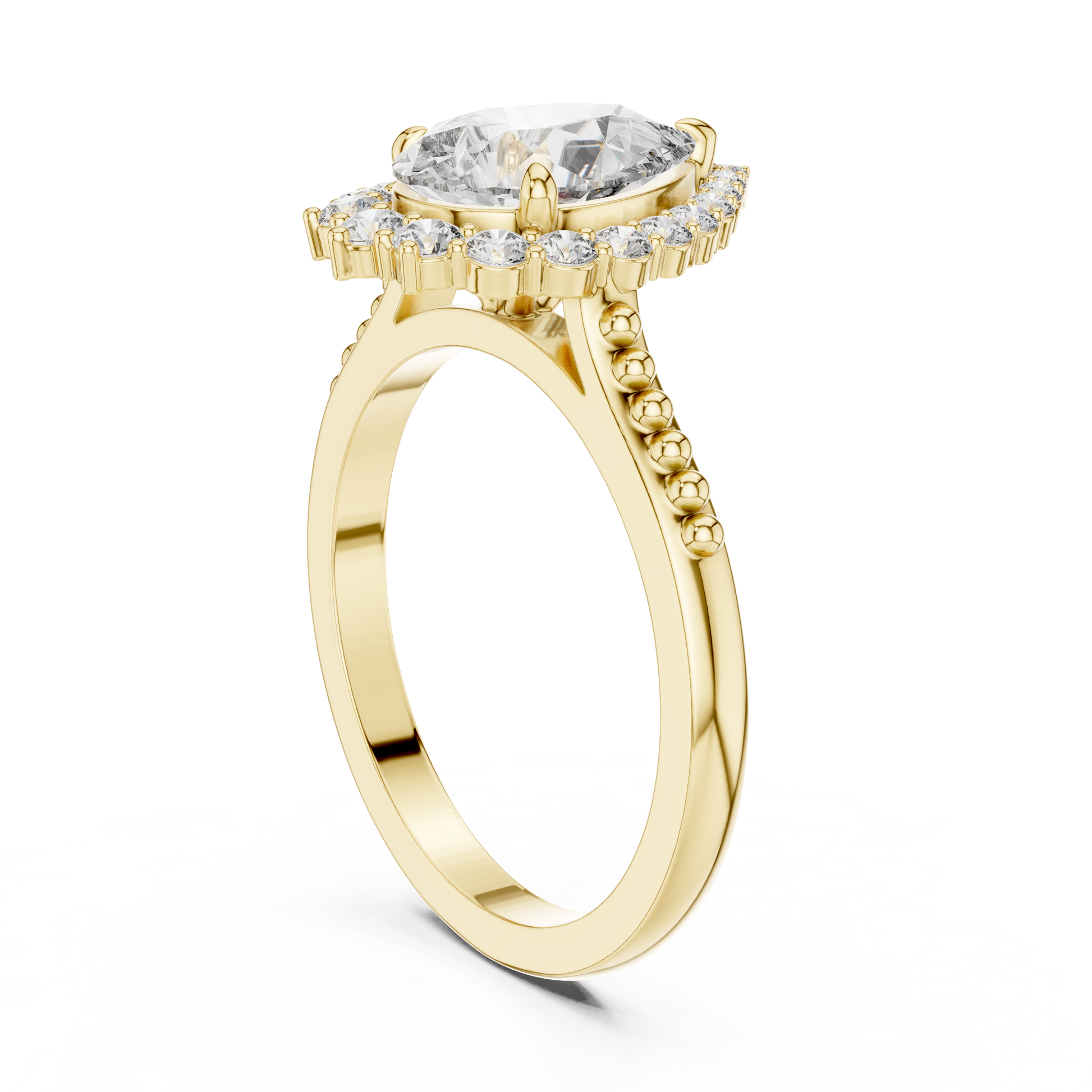 Round Halo Lab Grown Diamond Ring