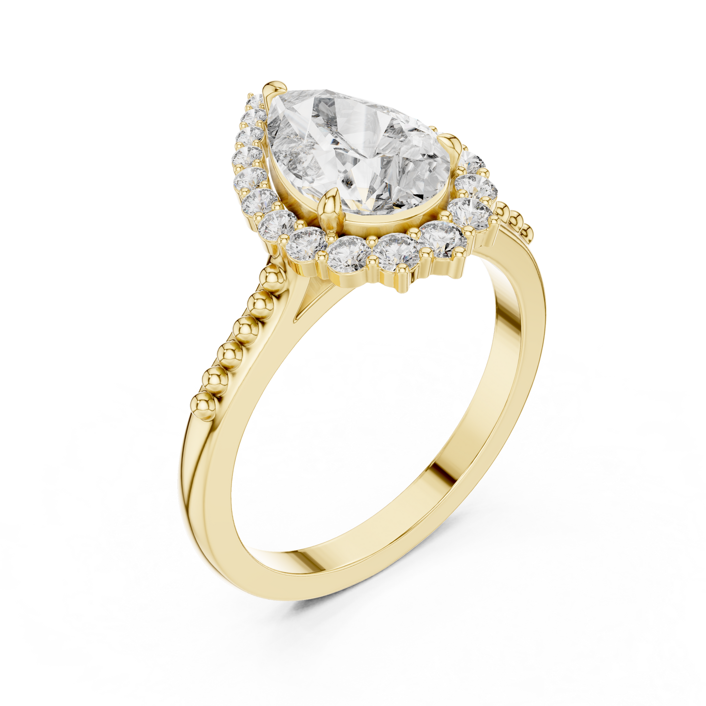 Round Halo Lab Grown Diamond Ring
