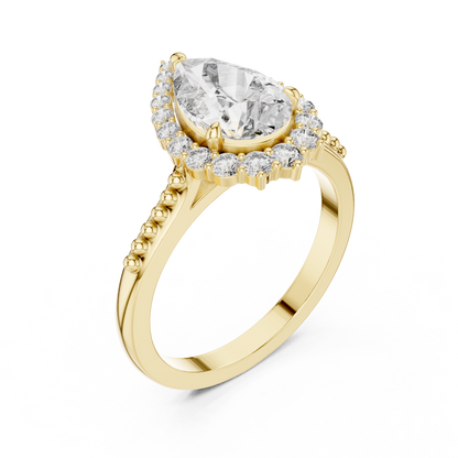 Round Halo Lab Grown Diamond Ring