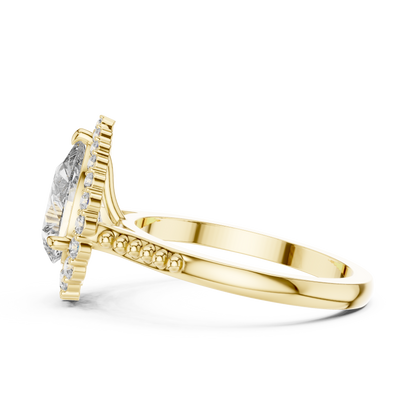 Round Halo Lab Grown Diamond Ring