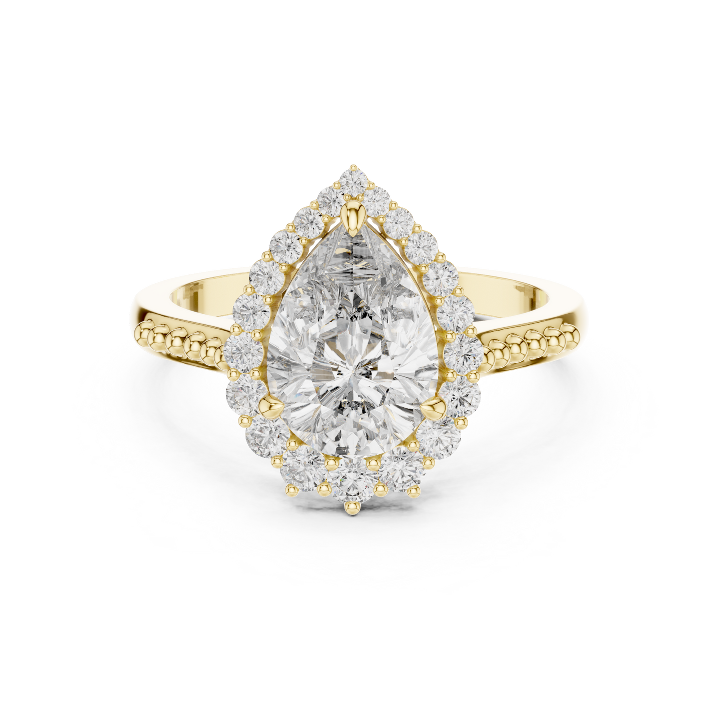 Round Halo Lab Grown Diamond Ring