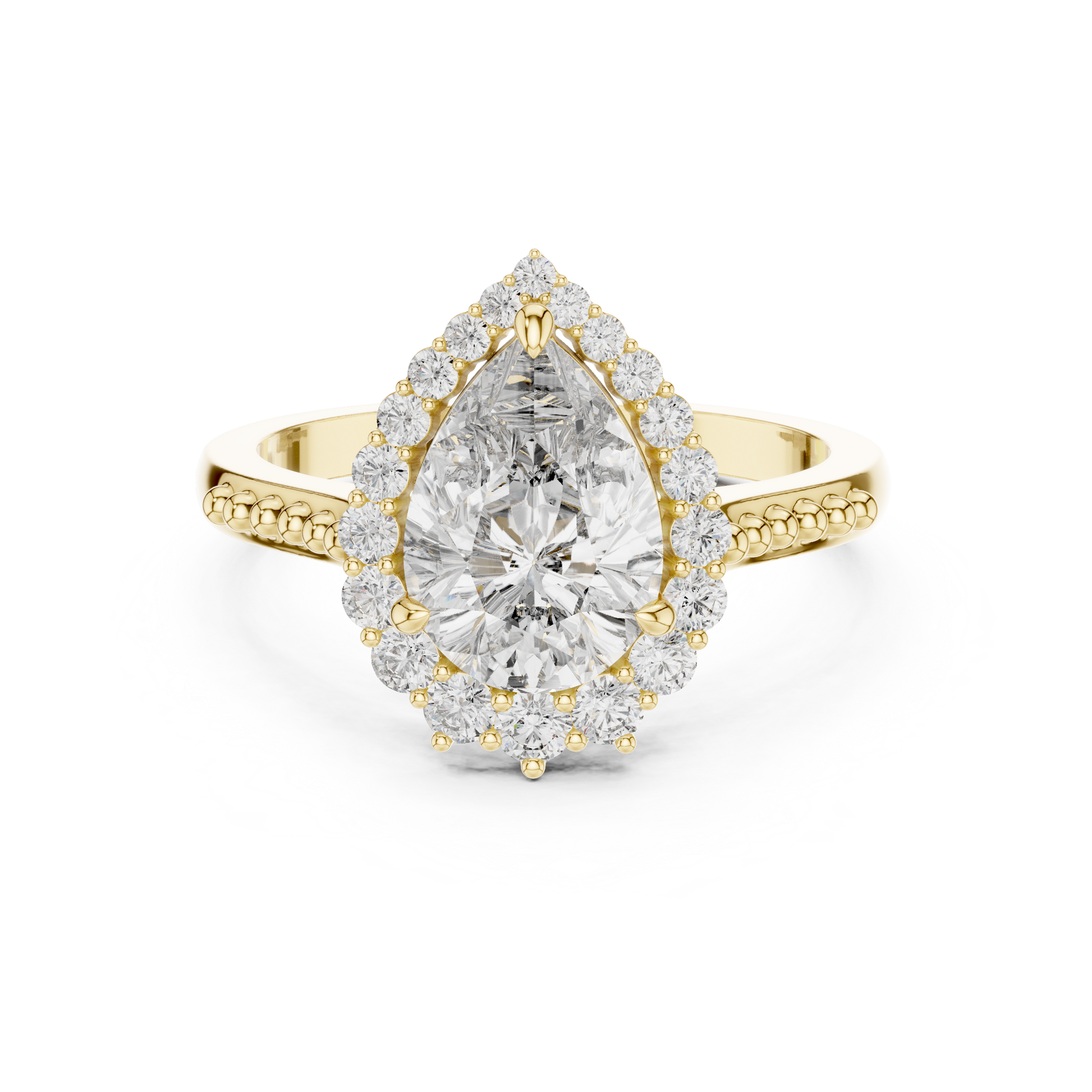 Round Halo Lab Grown Diamond Ring