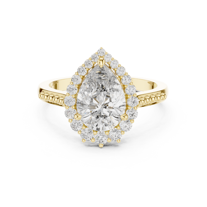 Round Halo Lab Grown Diamond Ring