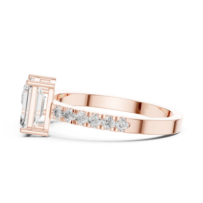 Mixed Shape Lab Grown Diamond Side Stone Ring