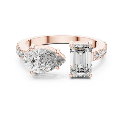 Mixed Shape Lab Grown Diamond Side Stone Ring