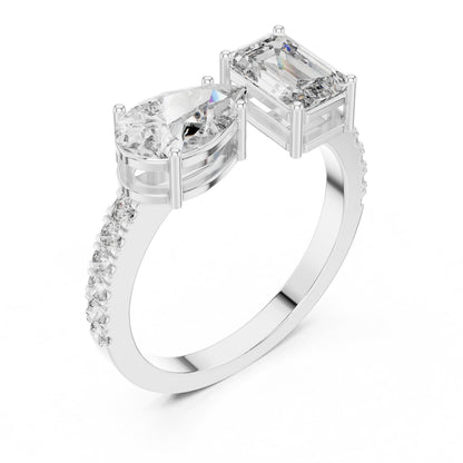 Mixed Shape Lab Grown Diamond Side Stone Ring
