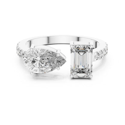 Mixed Shape Lab Grown Diamond Side Stone Ring