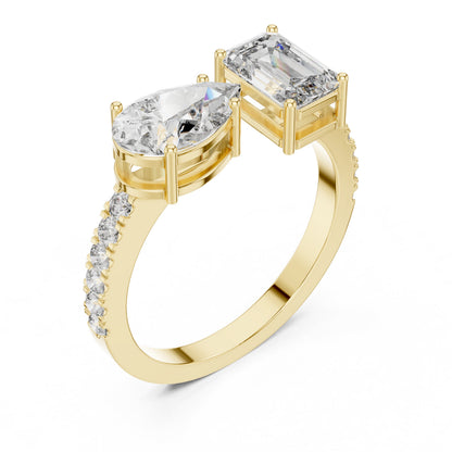 Mixed Shape Lab Grown Diamond Side Stone Ring