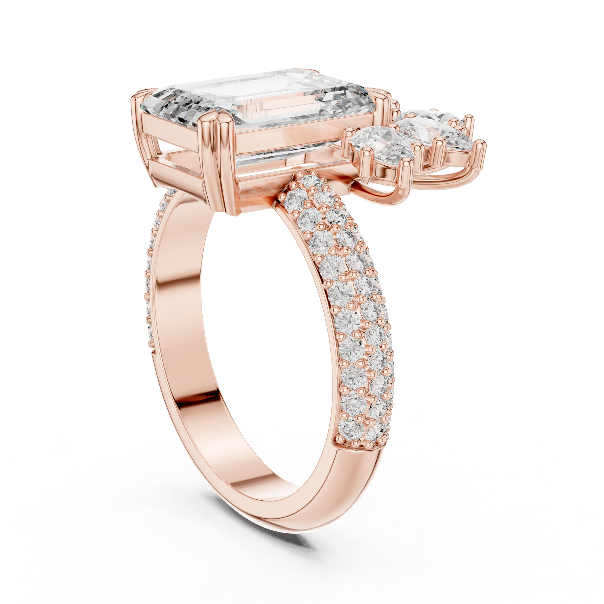 Mixed Shape Lab Grown Diamond Halo Ring
