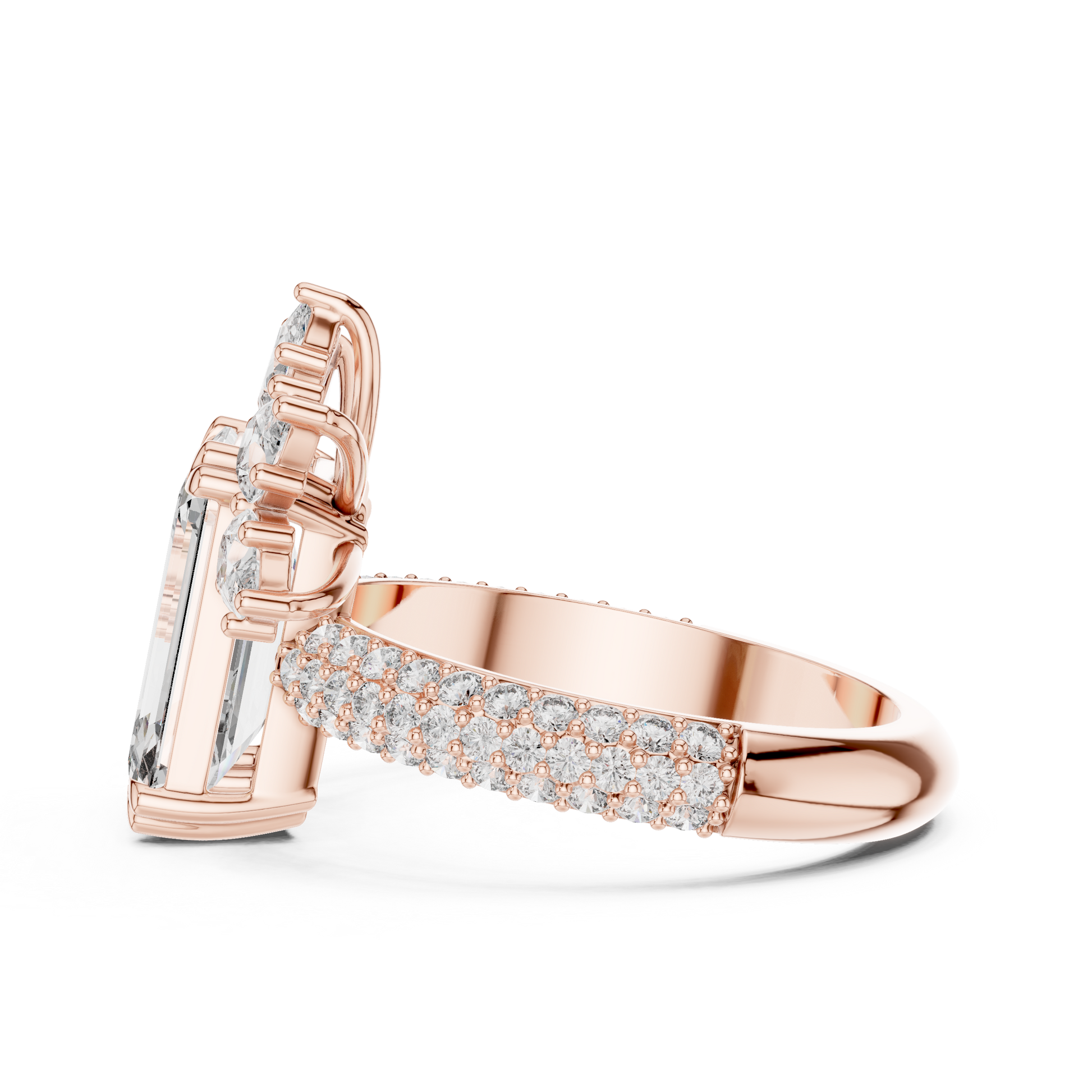 Mixed Shape Lab Grown Diamond Halo Ring