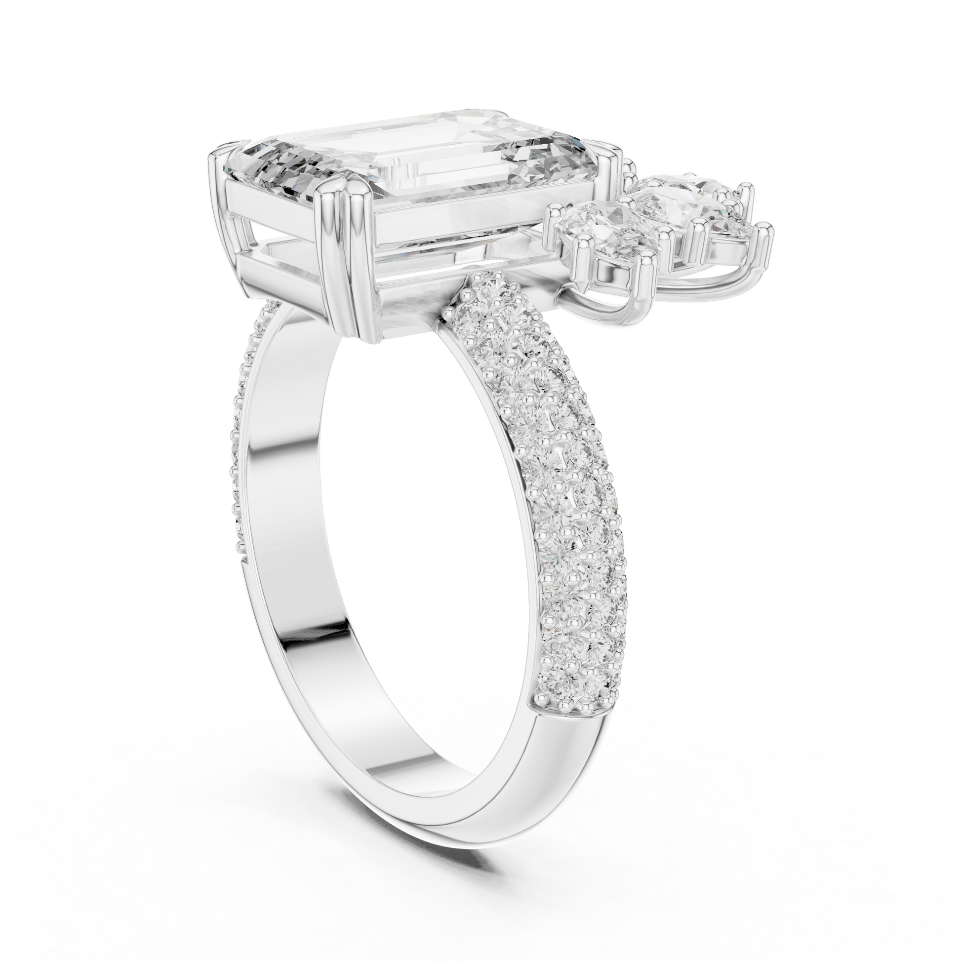 Mixed Shape Lab Grown Diamond Halo Ring