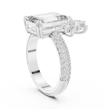 Mixed Shape Lab Grown Diamond Halo Ring