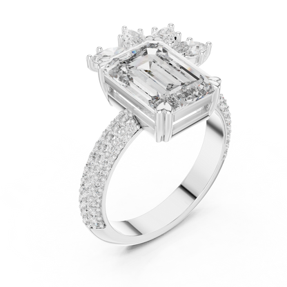 Mixed Shape Lab Grown Diamond Halo Ring
