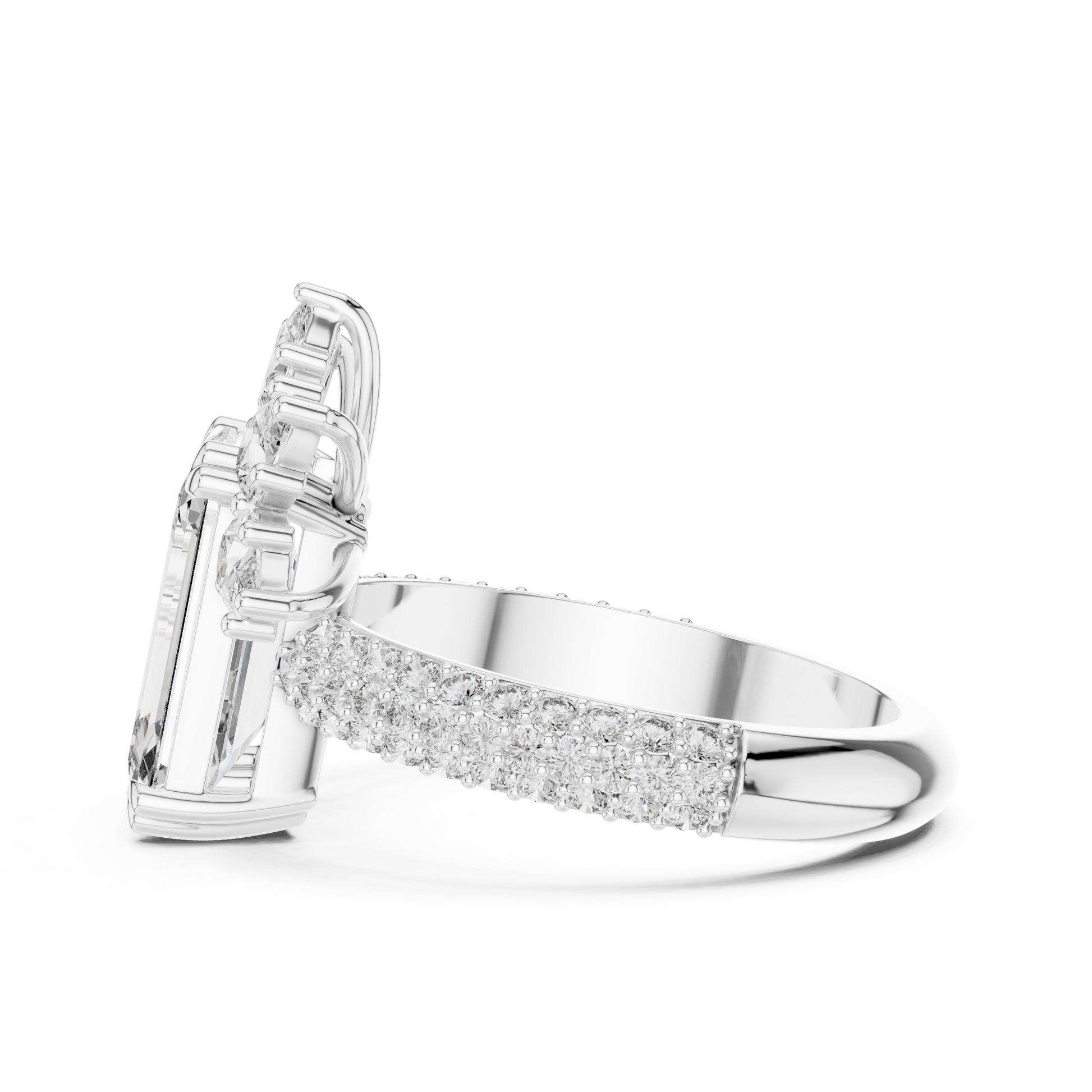 Mixed Shape Lab Grown Diamond Halo Ring