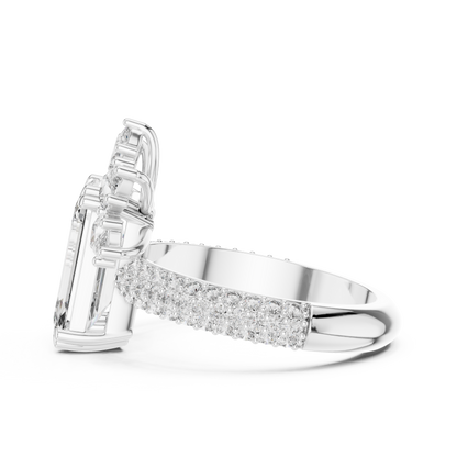 Mixed Shape Lab Grown Diamond Halo Ring