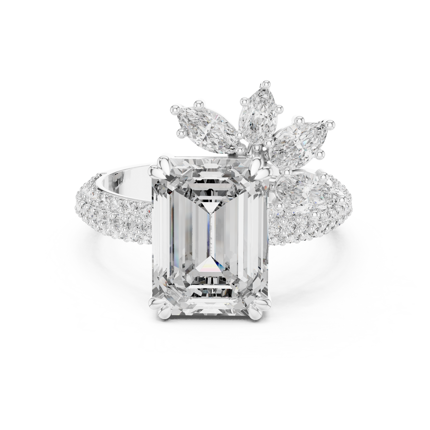 Mixed Shape Lab Grown Diamond Halo Ring