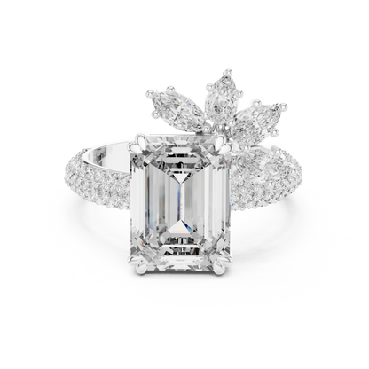 Mixed Shape Lab Grown Diamond Halo Ring
