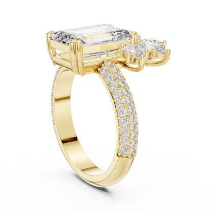 Mixed Shape Lab Grown Diamond Halo Ring