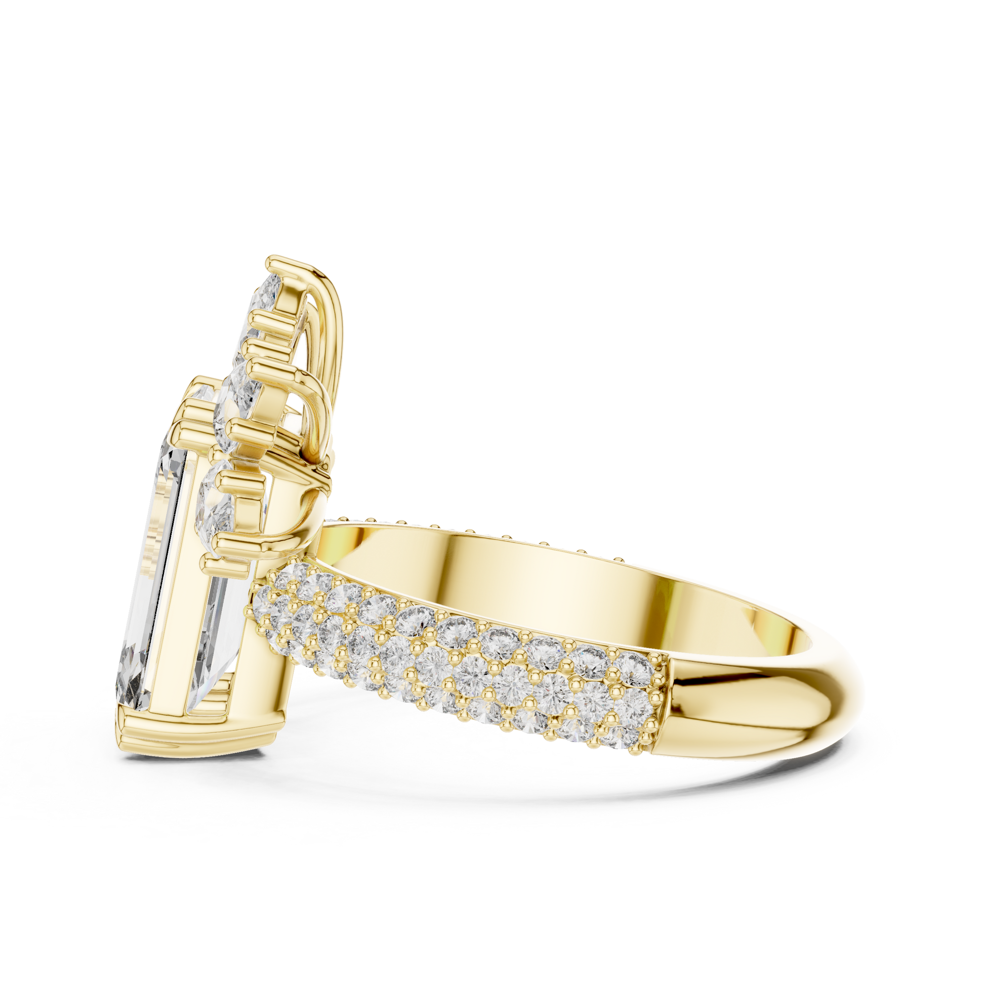 Mixed Shape Lab Grown Diamond Halo Ring