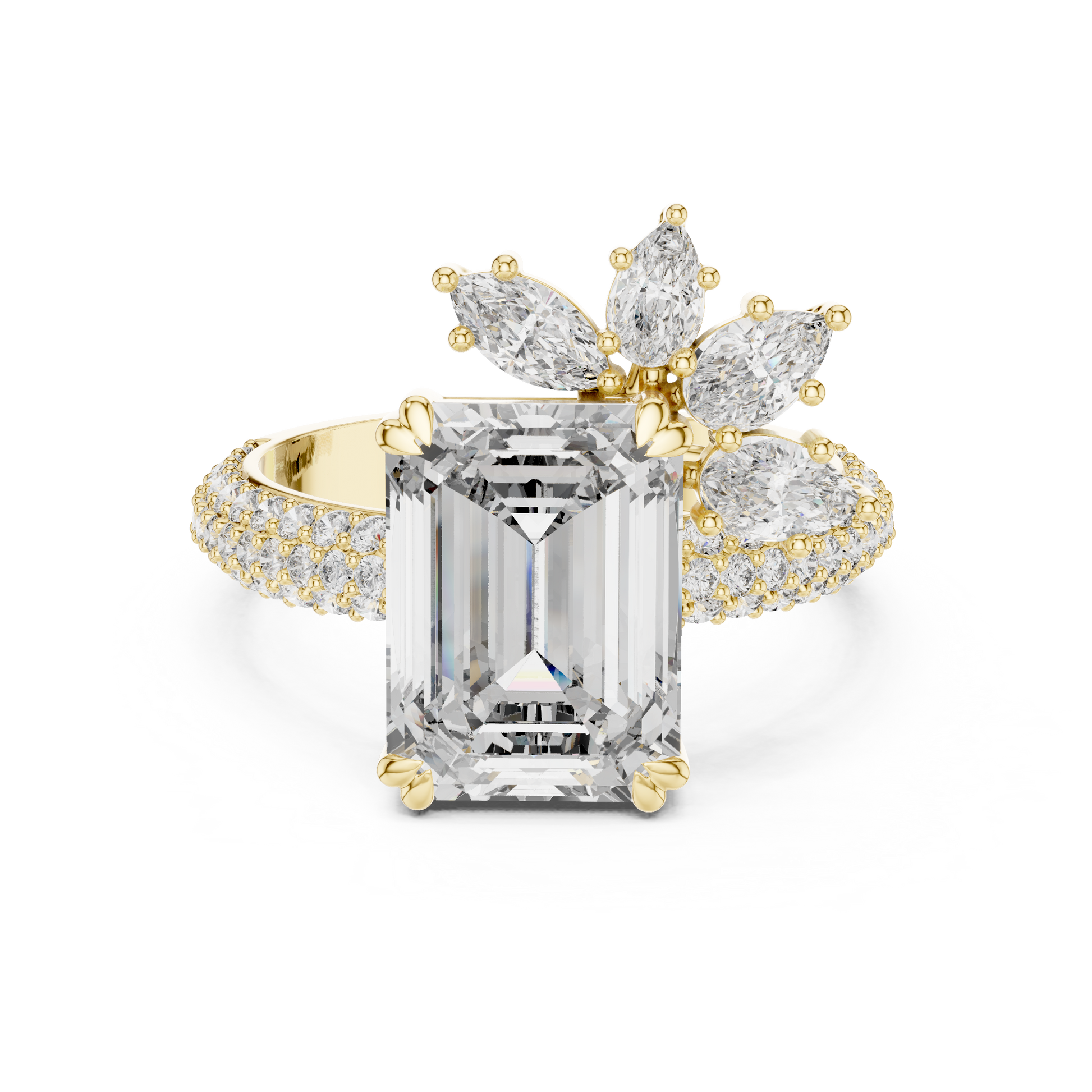 Mixed Shape Lab Grown Diamond Halo Ring