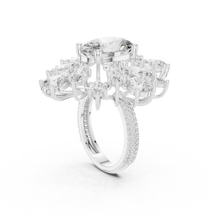 Mixed Shape Lab Grown Diamond Halo Ring