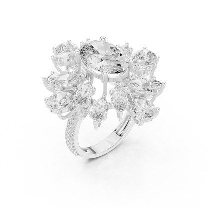 Mixed Shape Lab Grown Diamond Halo Ring