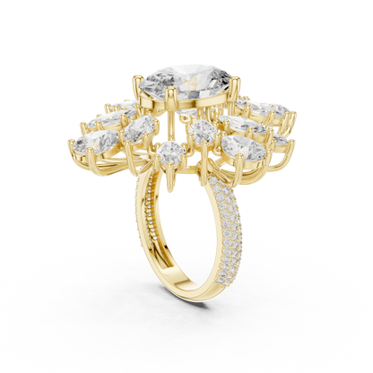 Mixed Shape Lab Grown Diamond Halo Ring