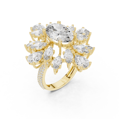 Mixed Shape Lab Grown Diamond Halo Ring