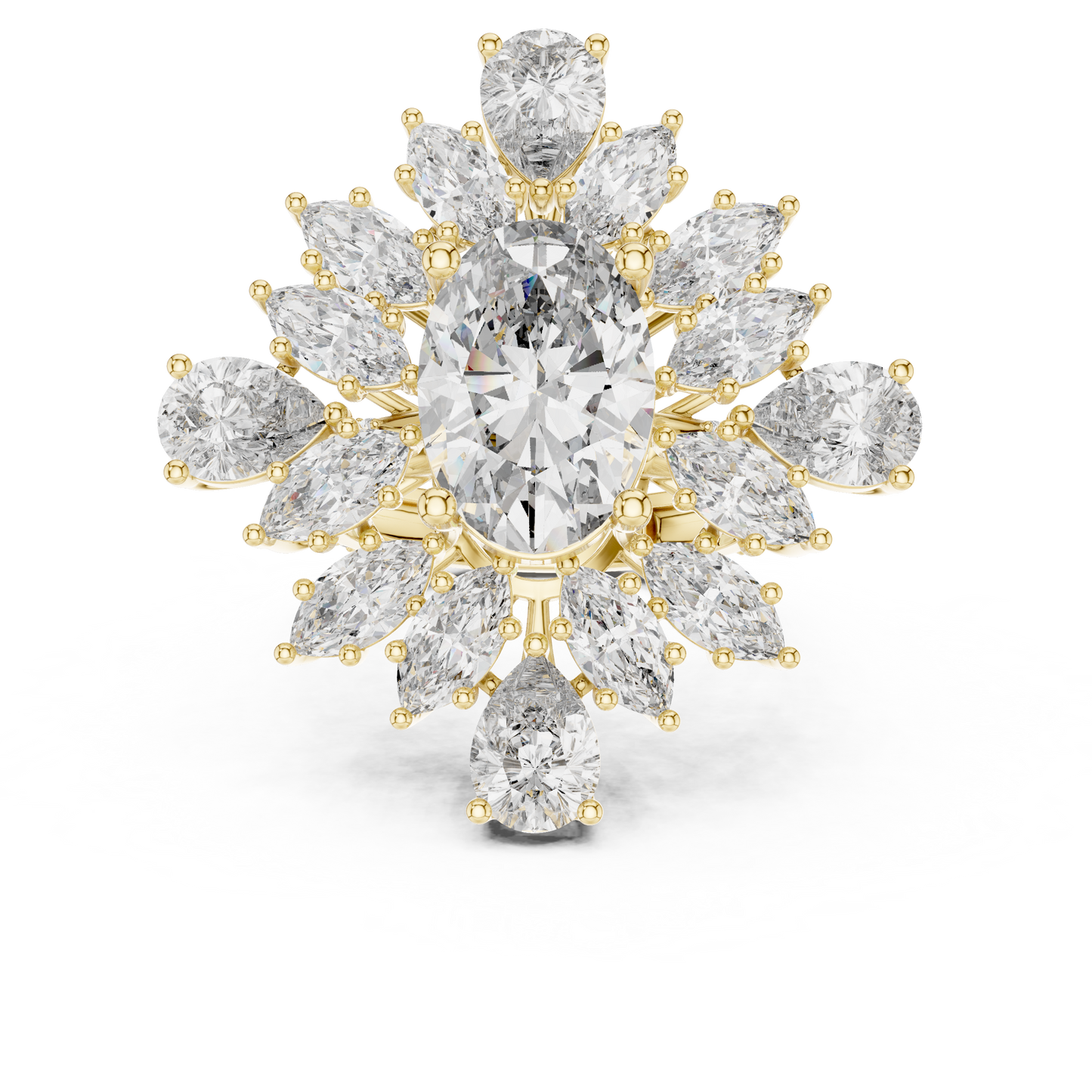 Mixed Shape Lab Grown Diamond Halo Ring