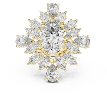 Mixed Shape Lab Grown Diamond Halo Ring